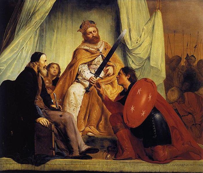 Pieter de Grebber Frederick Barbarossa awards the city of Haarlem with a sword for its shield or coat-of-arms